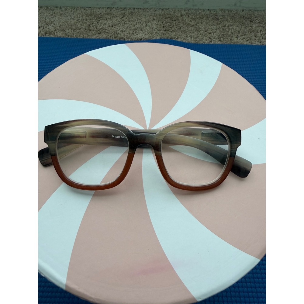 Ryan Simkhai Eyeshop R-1131 C3 Reading Glasses +2.50 Horn Gradient Square Frames